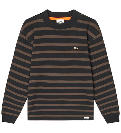 Mads Nørgaard Blússa - Stripe Carlito - Svart/Demitasse