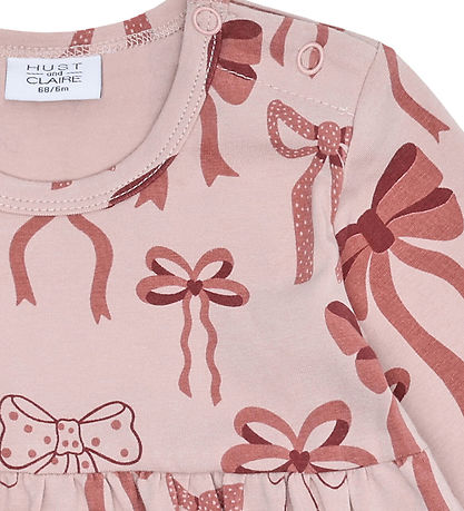 Hust and Claire Dress - HCKis Bows - Adobe Rose