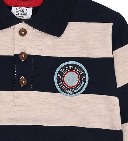 Hust and Claire Sweatshirt - HCSejer - More Navy w. Stripes