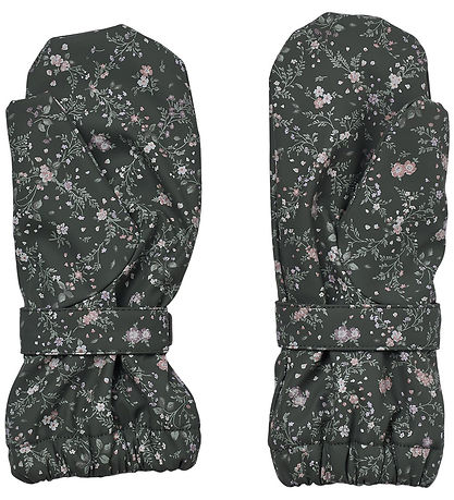 Wheat Mittens w. Fleece - PU - Rily - Forest Lake Checked Flo