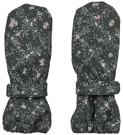 Wheat Mittens w. Fleece - PU - Rily - Forest Lake Checked Flo