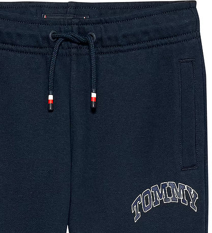Tommy Hilfiger Joggingbuxur - Varsity Uppvakin - Dark Nótt Dökkb