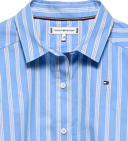 Tommy Hilfiger Skyrta - Stripe - Light Duftkenndar Blue Rendur