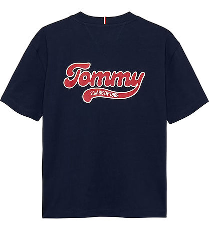 Tommy Hilfiger T-shirt - Varsity Front Back - Dark Night Navy w.