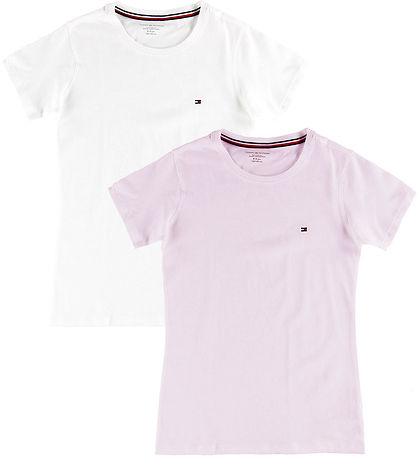T-Shirt Tommy Hilfiger - 2 Pack - White/Light Pink T-Shirt Tommy Hilfiger - 2 Pack - White/Light Pink