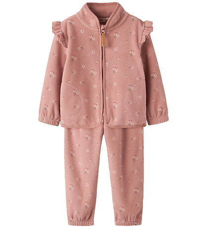 Lil' Atelier Fleece Suite - NmfLaspectra - Misty Rose w. Flowers
