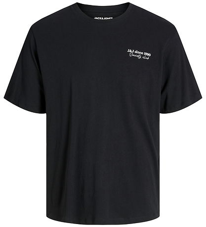Jack & Jones T-Shirt - JjNinety - Schwarz m. Weiß