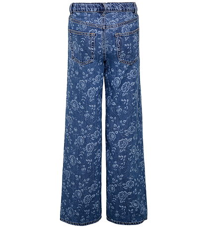 Kids Only Jeans - KogHope - Medium+ Blue Denim m. Blumen