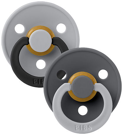 BIBS Colour Spenen - Maat 1 - 2-pack - Rond - Cloud Iron Mix