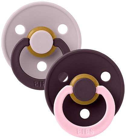 BIBS Colour Spenen - Maat 2 - 2-pack - Rond - Duister Lilac Plum