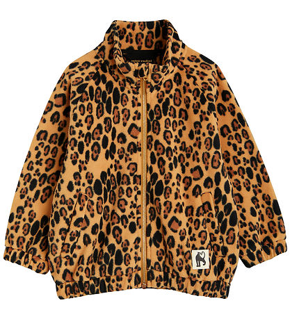 Mini Rodini Fleece Jacket - Leopard - Beige