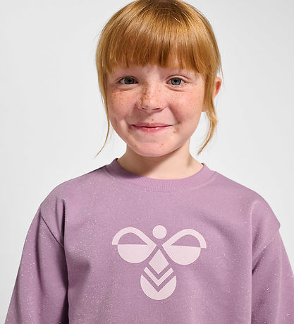 Sweat-shirt Hummel - Souris HmlJR - Lavender Mist/Glitter Sweat-shirt Hummel - Souris HmlJR - Lavender Mist/Glitter