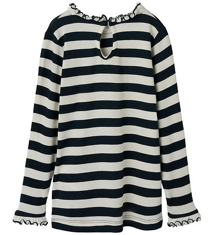 Name It Blússa - NmfPrakula - Dark Sapphire/Bright White