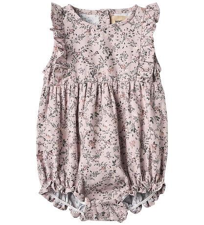 Wheat Summer Romper - Emmaline - Lilac Checked Flowers Wheat Summer Romper - Emmaline - Lilac Checked Flowers