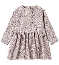 Wheat Dress - Aima - Lilac Checked Flowers Wheat Dress - Aima - Lilac Checked Flowers
