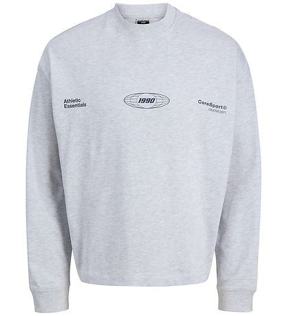 Jack & Jones Sweatshirt - JcoSignal - White Melange w. Black Jack & Jones Sweatshirt - JcoSignal - White Melange w. Black