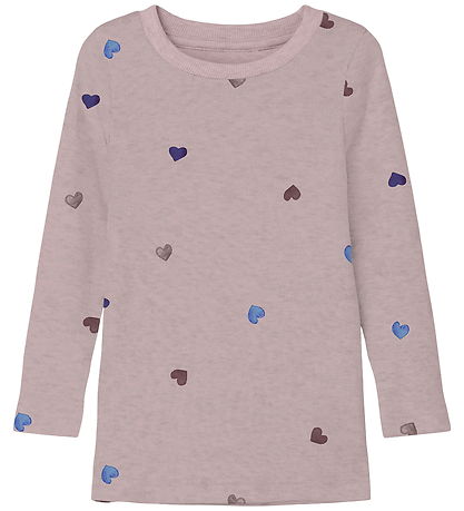 Blouse Name It - Rib - Noos - NmfNutti - Bruni Lilac/Hearts Blouse Name It - Rib - Noos - NmfNutti - Bruni Lilac/Hearts
