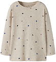 Blouse Name It - Rib - Noos - NmfNutti - Peyote Melange av. Cœur