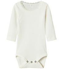 Name It Bodysuit l/s - Rib - Noos - NbfKab - Cloud Dancer w. Blo