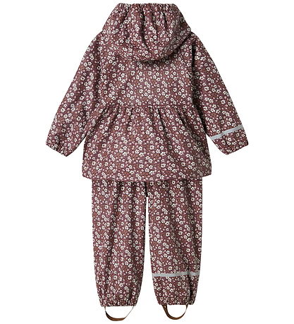 Name It Rainwear w. Suspenders - NmfDry10 - Fig w. Flowers Name It Rainwear w. Suspenders - NmfDry10 - Fig w. Flowers