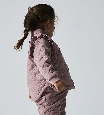 Name It Thermo Wear w. Fleece - NmfMoon - Woodrose w. Glitter