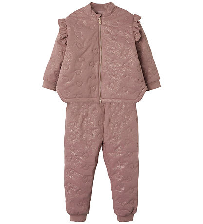 Name It Thermo Wear w. Fleece - NmfMoon - Woodrose w. Glitter