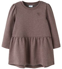 Name It Sweat Dress - NmfVima - Peppercorn/Heart Embroidery Name It Sweat Dress - NmfVima - Peppercorn/Heart Embroidery