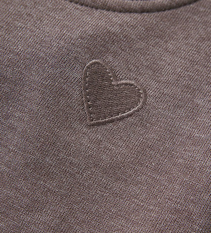 Name It Sweat Dress - NmfVima - Peppercorn/Heart Embroidery