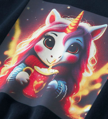 Name It Blouse - NmfVotea - Navy Blazer/Hot Cocoa Unicorn
