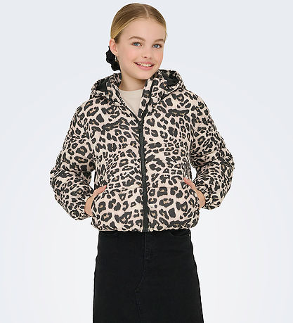 Kids Only Gevoerde Jas - KogDalia - Kaart - Silver Mink/Leo Kids Only Gevoerde Jas - KogDalia - Kaart - Silver Mink/Leo