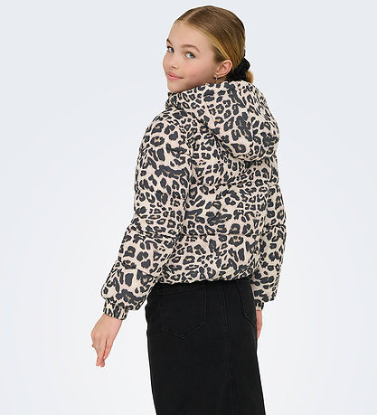 Kids Only Gevoerde Jas - KogDalia - Kaart - Silver Mink/Leo Kids Only Gevoerde Jas - KogDalia - Kaart - Silver Mink/Leo