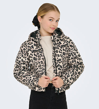 Kids Only Gevoerde Jas - KogDalia - Kaart - Silver Mink/Leo Kids Only Gevoerde Jas - KogDalia - Kaart - Silver Mink/Leo
