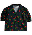 Mini Rodini Shirt blouse - Black w. Cranberries Mini Rodini Shirt blouse - Black w. Cranberries