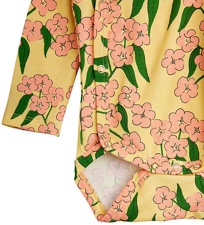 Mini Rodini Set - Trousers/Wrap Bodysuit l/s - Alpine Flowers - 