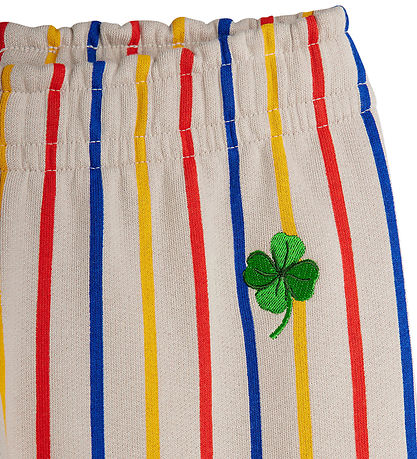 Mini Rodini Joggingbroek - Clover - Grijs m. Strepen