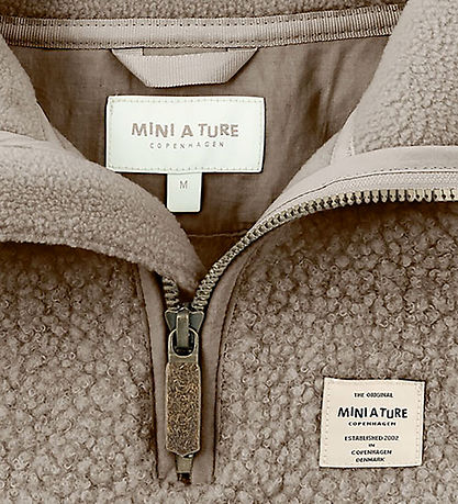 Mini A Ture Neck Warmer - Teddy Fleece - MatAkton - Grey Brown