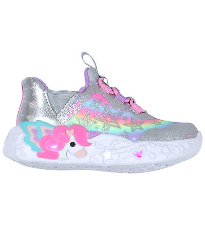Skechers Skór M. Ljós - Unicorn Sjarma - Silfur/Multi