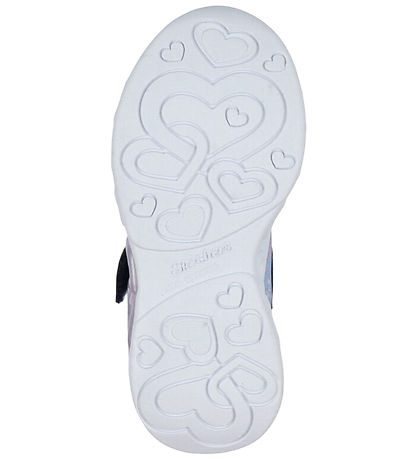 Skechers Sko m. Lys - Heart Juveler - Navy/Multi