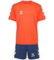 Hummel Tracksuit - HmlLogo - Nasturtium/Dark Denim Hummel Tracksuit - HmlLogo - Nasturtium/Dark Denim