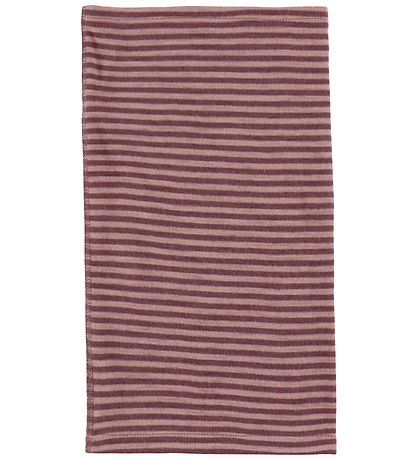 Joha Tube Scarf - Wool - Rose w. Stripes