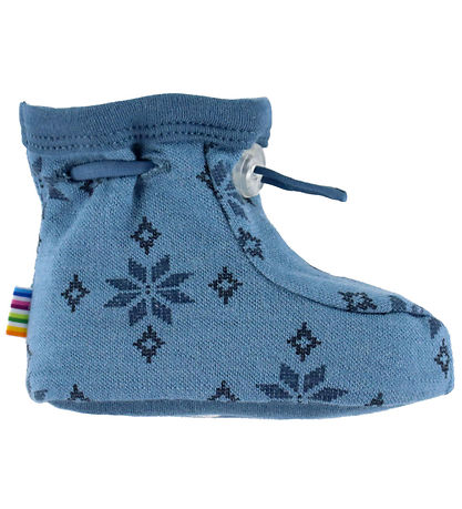 Bottillons Joha - 2 Couches - Laine/Coton - Bleu av. Flocons de  Bottillons Joha - 2 Couches - Laine/Coton - Bleu av. Flocons de