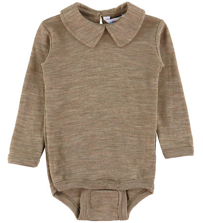 Joha Romper l/s - Wol/Zijde - Beige Melange