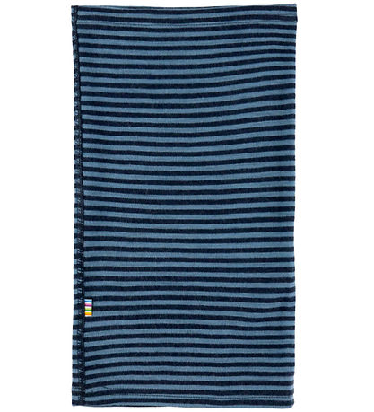 Joha Tube Scarf - Wool - Blue w. Stripes Joha Tube Scarf - Wool - Blue w. Stripes