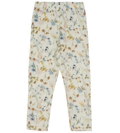 Joha Leggings - Wool - Off White w. Flowers Joha Leggings - Wool - Off White w. Flowers