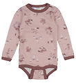Joha Bodysuit l/s - Wool/Bamboo - Pink w. Print Joha Bodysuit l/s - Wool/Bamboo - Pink w. Print