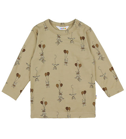 Joha Blouse - Wool - Beige w. Rabbits
