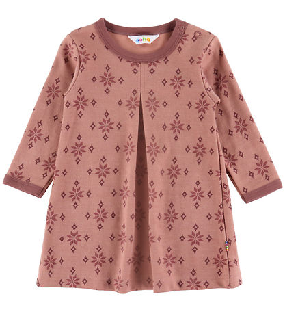 Joha Dress - Wool/Cotton - Rose w. Snowflakes Joha Dress - Wool/Cotton - Rose w. Snowflakes