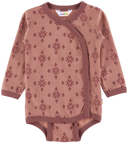 Joha Käärittävä body p/h - Villa/Puuvilla - Rose M. Lumihiutalee