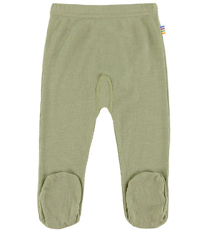 Leggings av. Pieds Joha - Rib - Laine/Soie - Vert Leggings av. Pieds Joha - Rib - Laine/Soie - Vert