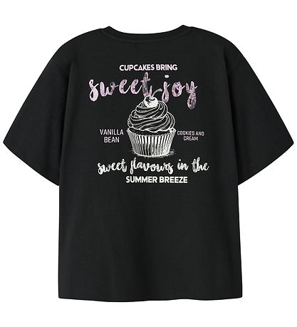 Name It Stuttermabolur - NkfNeata - Svart M. Prentað Name It Stuttermabolur - NkfNeata - Svart M. Prentað